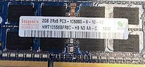 Pamięć RAM DDR3 hynix HMT125S6BFR8C-H9 N0 AA 2 GB