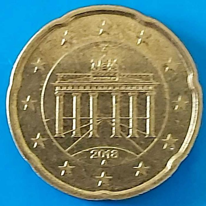 20 Cêntimos de 2018 Letra A,  da Alemanha