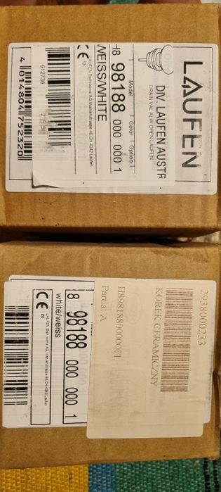 LAUFEN korek ceramiczny automatyczny do umywalki BIAŁY