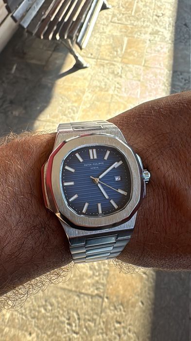 REP Patek Philippe Nautilus Automático Azul