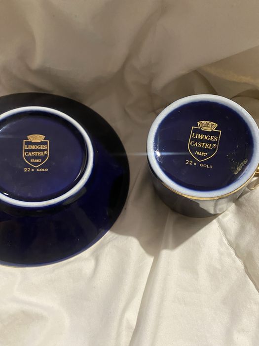 Chavena limoges debruada a ouro preci a negociar