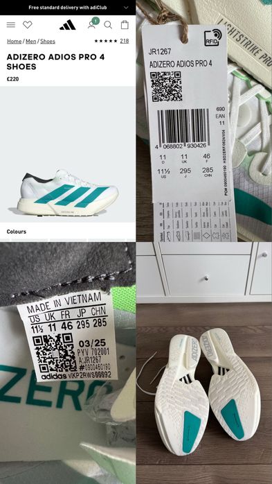 Adidas Adizero Adios Pro 4 JR1267 оригінал 45,46р