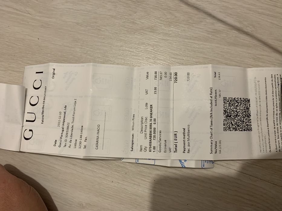 Sneakers GUCCI Reais