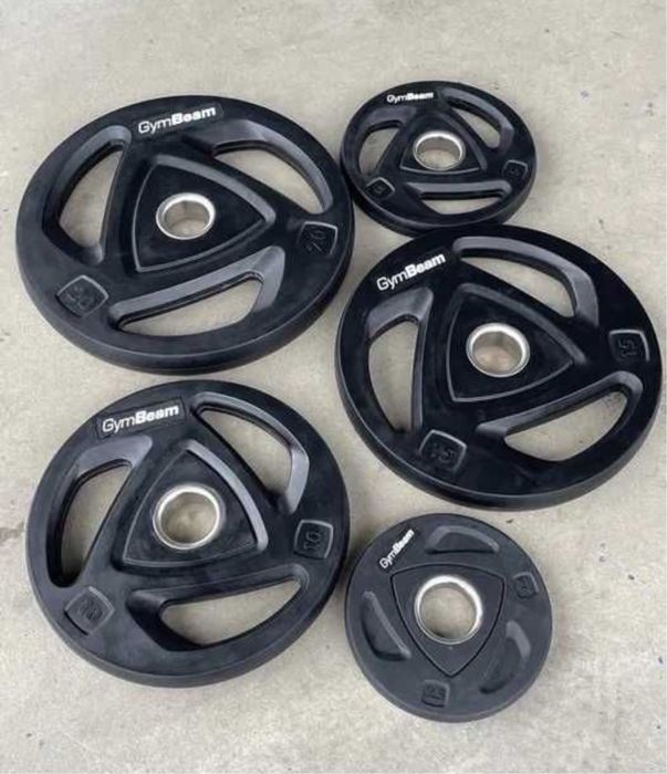 Диски 2.5, 5, 10, 15, 20, 25 кг для олімпійської штанги грифу у гумі