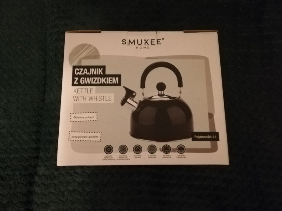 Czajnik z gwizdkiem Smukee 2 litry nowy