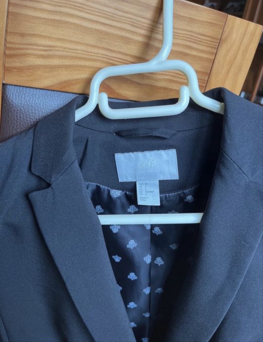 Blazer preto Clássico senhora