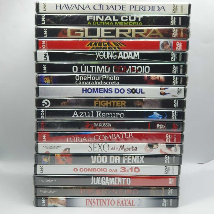 Lote 2/4 - Pack de 18 Filmes Novos e Selados em DVD - Ref.VI