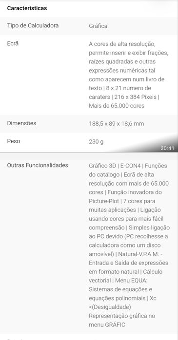 Vendo Calculadora Gráfica CASIO fx-CG50