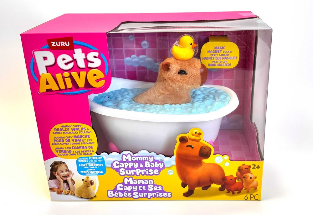 Інтерактивна Мама Капібара з малюками Pets Alive ZURU 9574 Мама-капібара