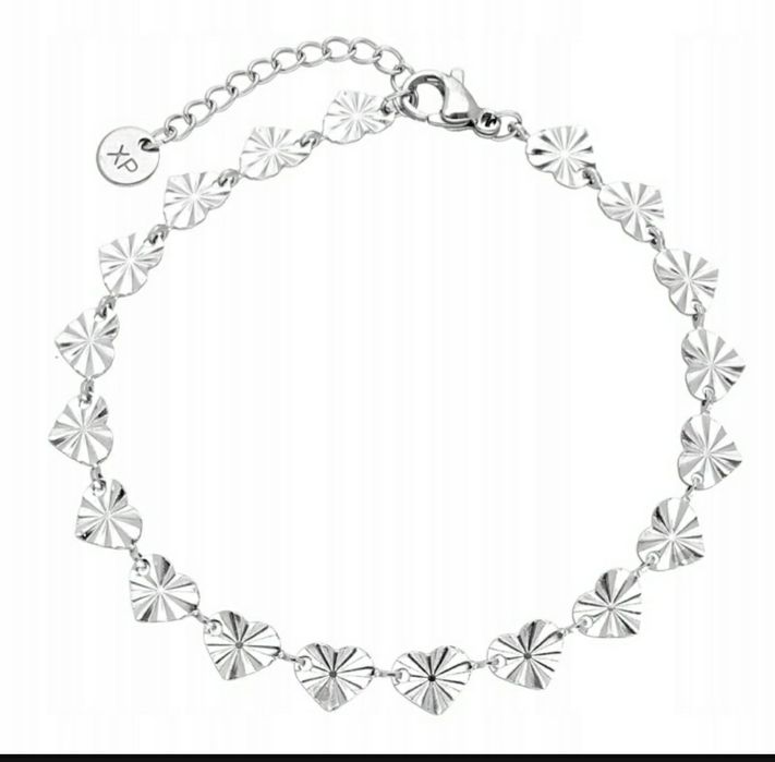 Bransoletka serce regulowana Stal