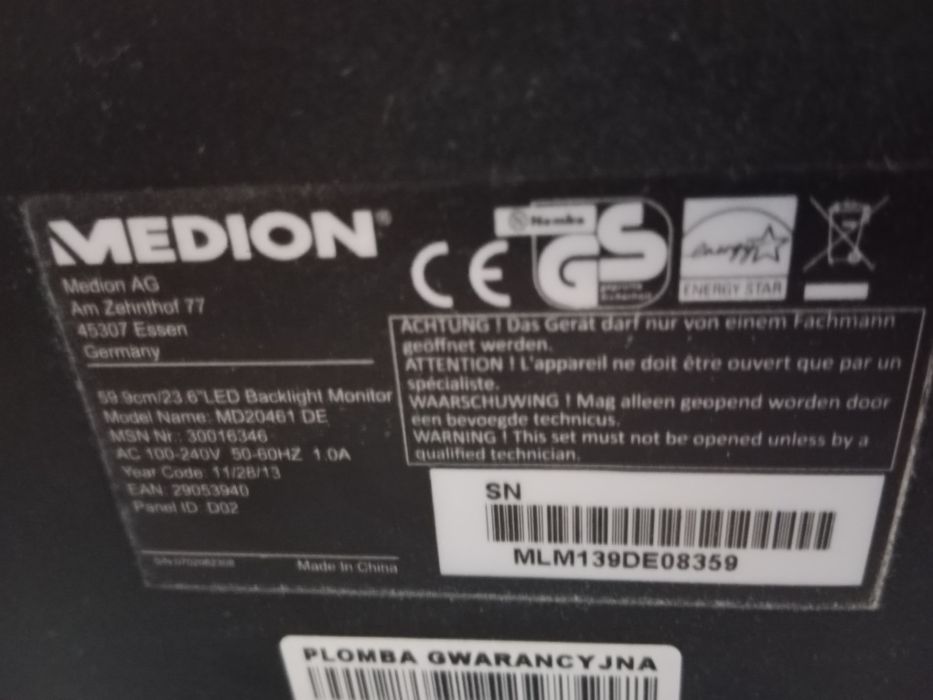 Monitor Medion do komputera