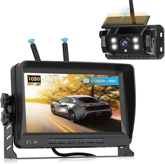 Magnetyczna solarna bezprzewodowa kamera cofania HD