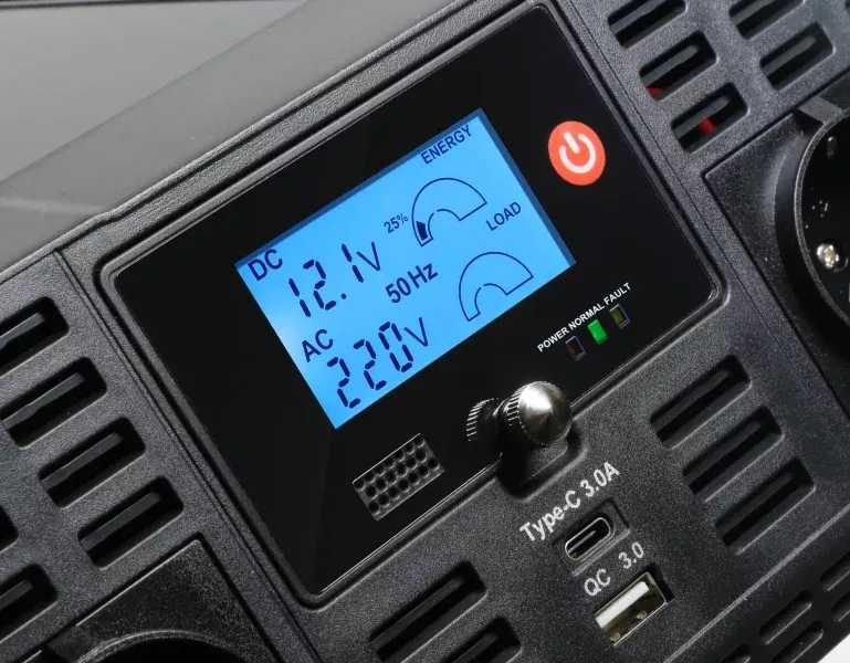 Інвертор Technaxx Germany TE20 12V 2000W/4000W мод. синус  (Німеччина)