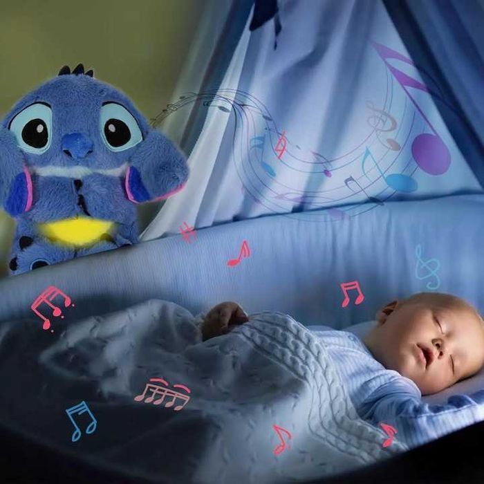 maskotka lilo stitch pluszak uspokajający miś szumiś oddychający