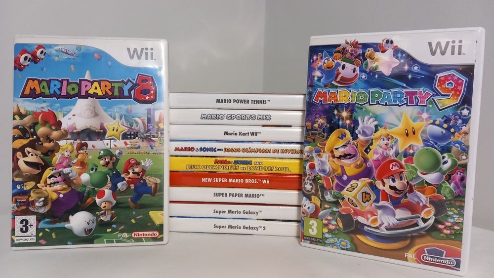 Jogos wii, mario kart, just dance, new super mario bros