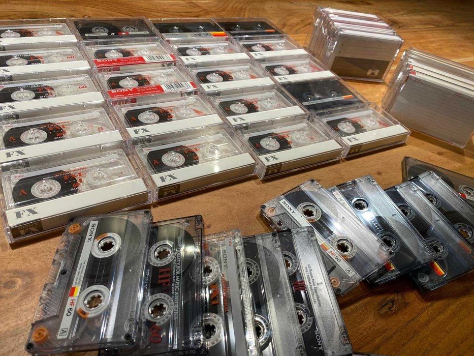 30 cassetes de gravação de áudio, novas.
