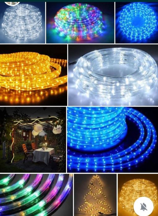 Гирлянда дюралайт шланг LED уличный 10м 20м 50м 8 режимов