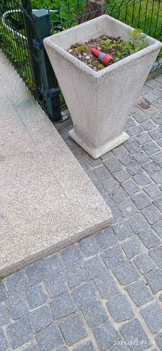 Vaso pedra grande cinza