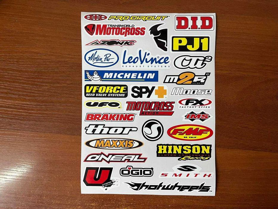 на Мото шолом шлем наклейки МОТО кросс Вінілові набори