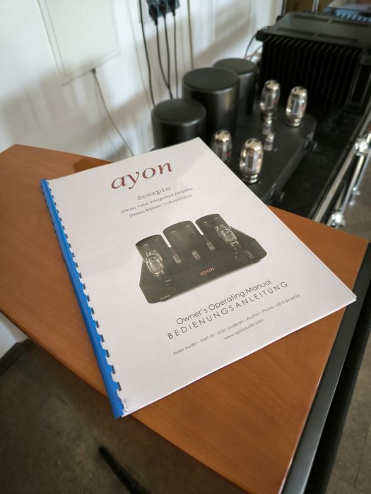 Używany wzmacniacz lampowy Ayon Scorpio + pilot