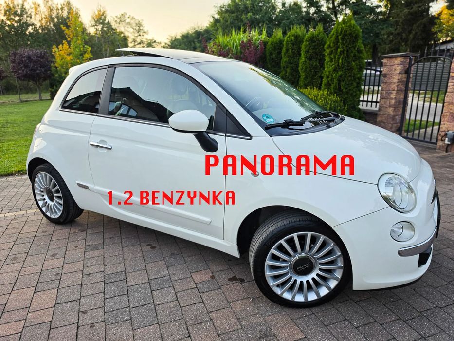 Fiat 500 1.2b*Uchylna panorama*PDC*Alu*Pół-skóry*2xkoła*Zarej. w RP
