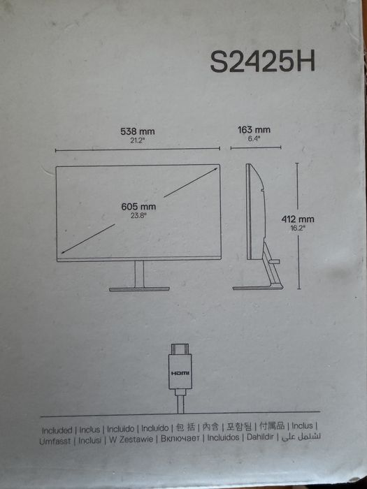 Monitor 24” Dell S2425H - SELADO na caixa
