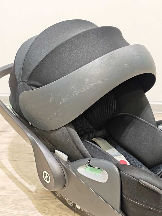 Cybex Cloud T+, czarny, Rozkładany Fotelik samochodowy 0-13 kg nosidło