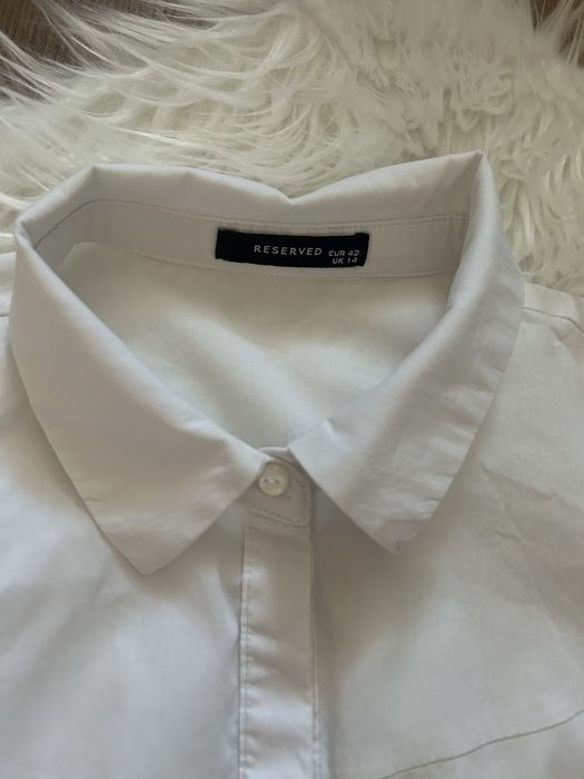 Biala koszula z dlugim rekawkiem reserved