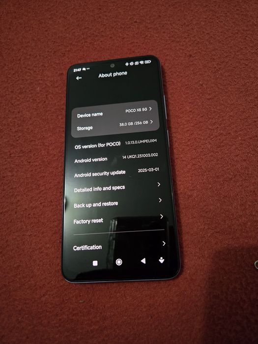 Xiaomi Poco X5 5G - 8GB/256GB - Como Novo + Película e Capa!