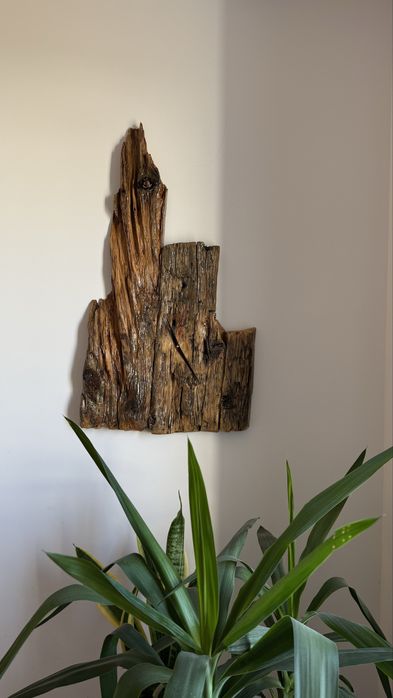 Zegar scienny wiszacy drewno stare dechy deski loft prezent