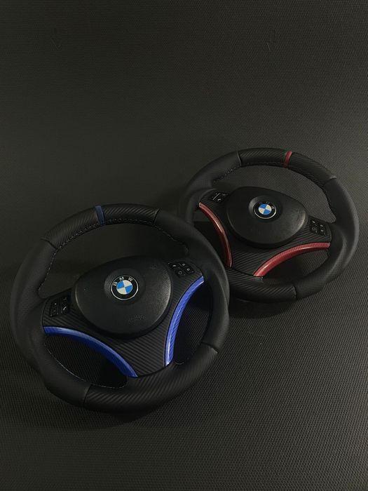 Volante bmw  E 87, E 90 em pele e carbone