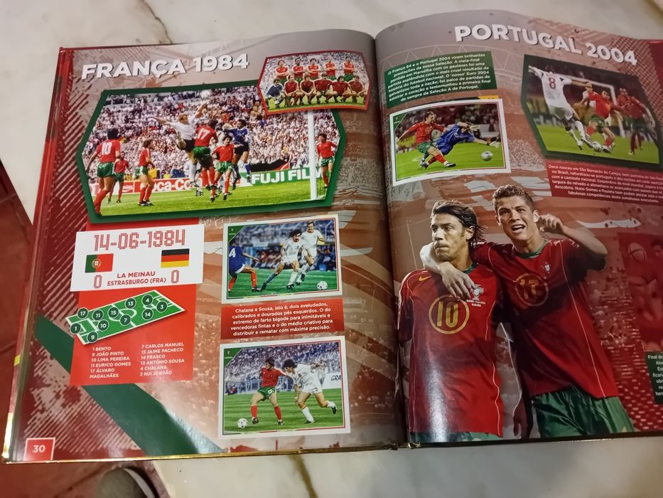 Caderneta Selecção Portugal Panini Fome de Vencer