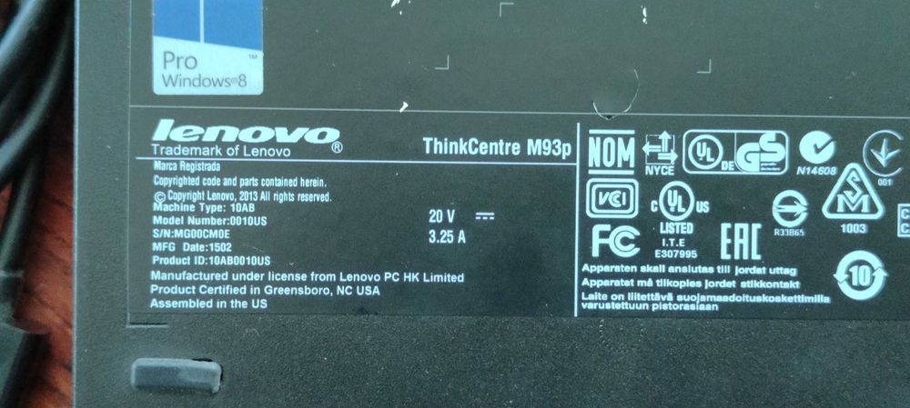 Міні комп'ютер Lenovo ThinkCentre M93p.