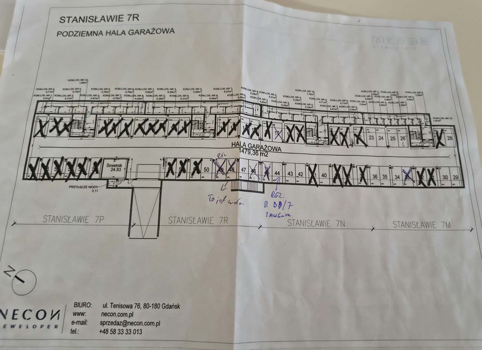Miejsce postojowe w garażu podziemnym