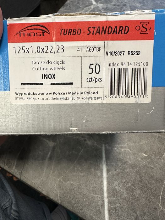 Tarcze do Cięcia 125x1,0x22,23mm Most