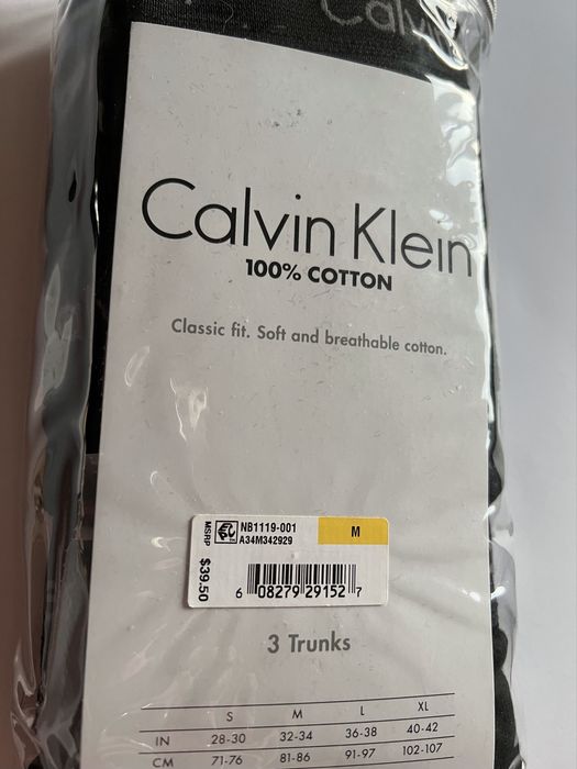 Bokserki męskie Calvin Klein 3 pak S -100%bawełna