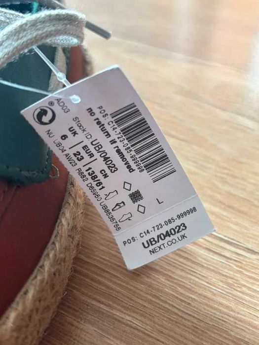 Piękne chłopięce espadryle NEXT 23