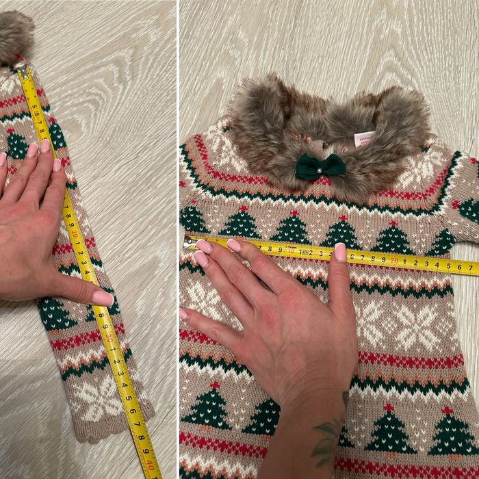 ‼️ сукня святкова новорічна 92 1 2 р для фотосесії плаття тепле вязане