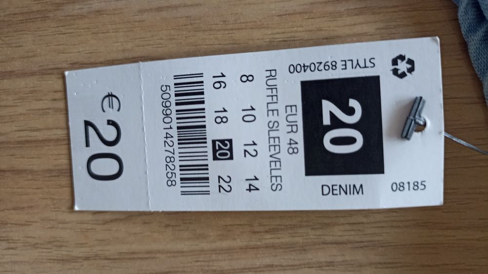 Nowa bluzeczka bez rękawów Dunnes Stores rozmiar 48