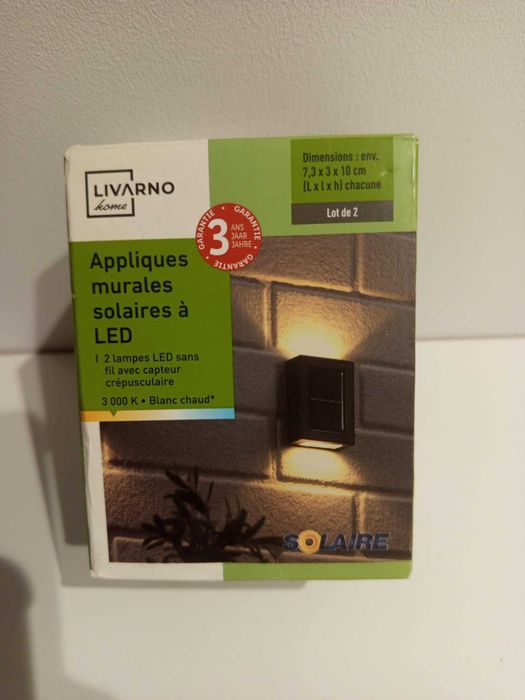 LIVARNO Home 2x Kinkiet LED zasilany energią słoneczną