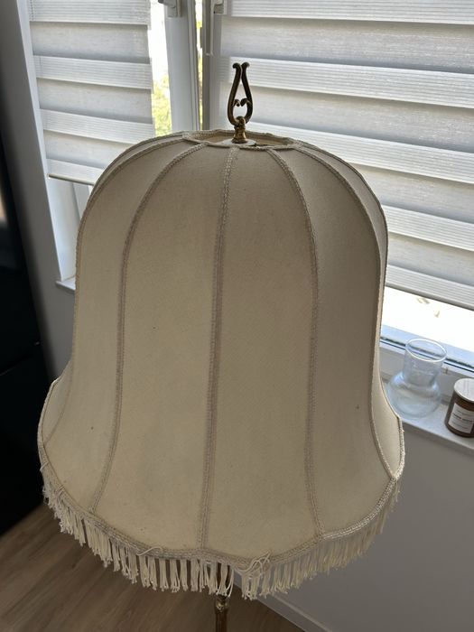 Lampa podłogowa retro z mosiądzu