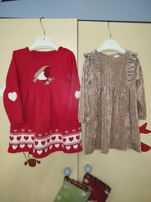 Тепле платтячко Motherсare 80, Святкова сукня H&M 86 платье
