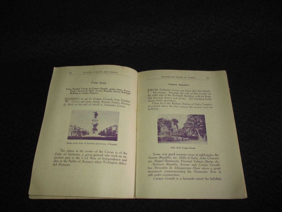 Livro Illustrated Guide of Lisbon Estoris Cascaes and Cintra