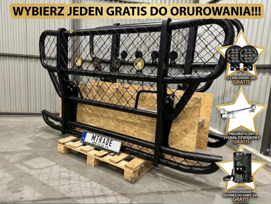 Kangur Nowa Scania NextGen orurowanie TRUX HYPRO led Mercedes Daf Man Iveco Halogeny Ring Aero
