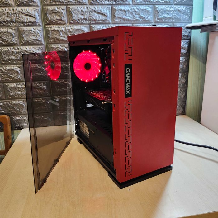 Игровой ПК i5 ram 12 RX 480 Gamemax expidition RED RGB