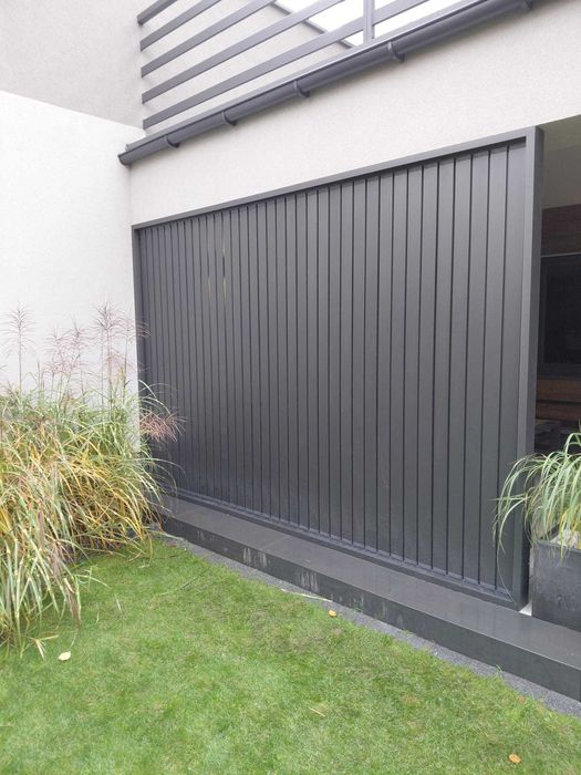 Ruchome deseczki system aluminiowy shuttersy zabudowa tarasu każdy RAL