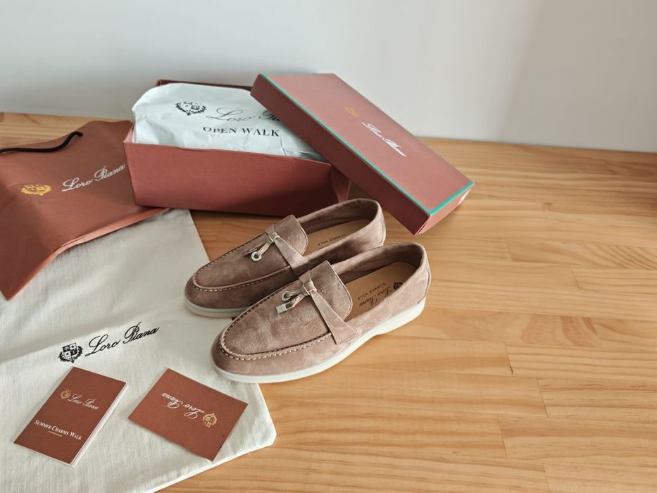 Buty, mokasyny, baleriny Loro Piana, Skóra