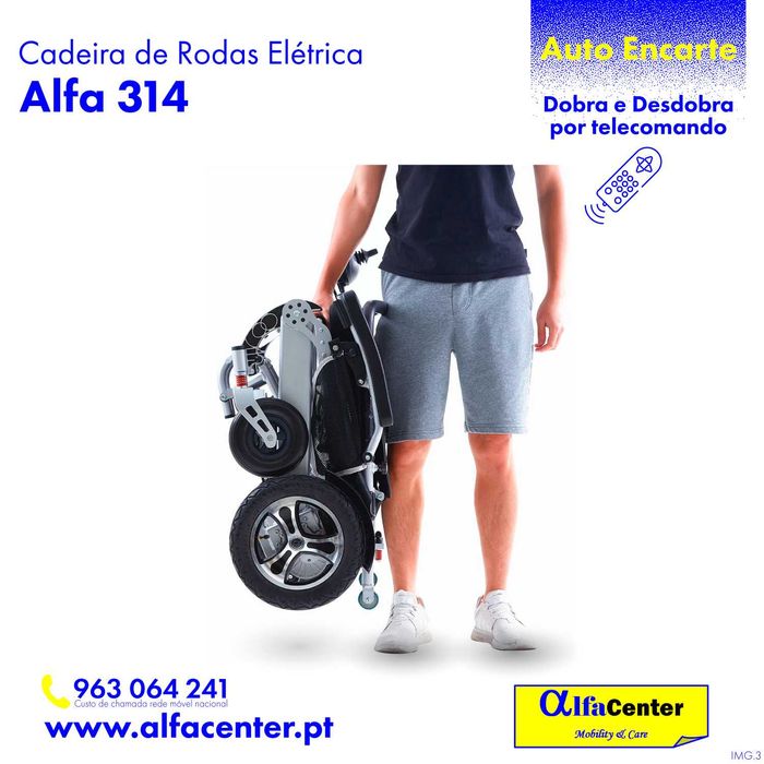 Cadeira de rodas elétrica Alfa 314 - NOVA