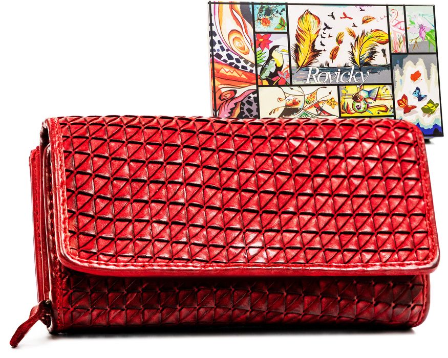 portfel damski skórzany r-n22-zpt-7323 red