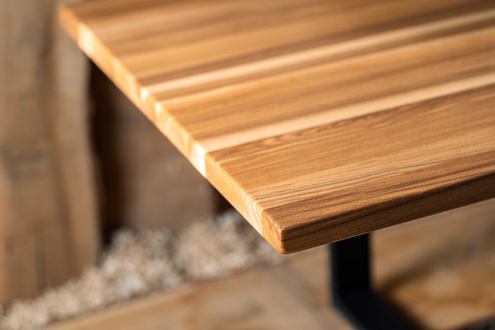 Drewniana Ława do Salonu Stolik Stół Drewniane Nogi Lite Drewno Jesion